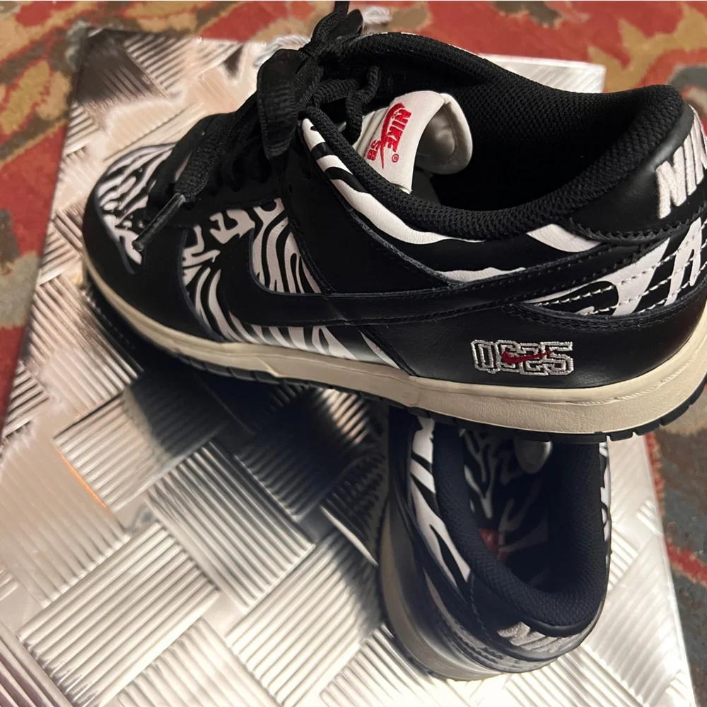 Nike Black and White Zebra Print Sneakers